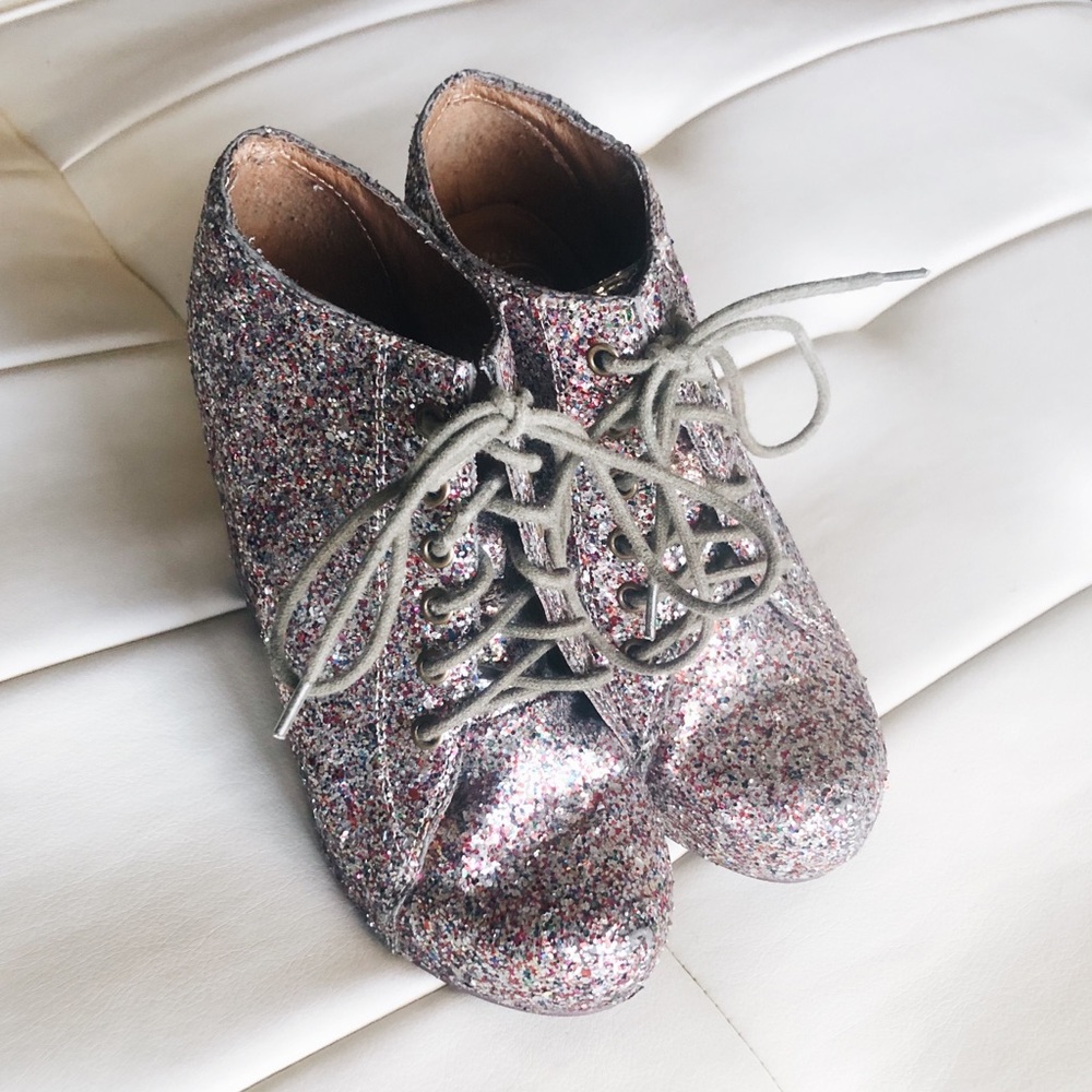 Jeffrey Campbell Glitter Wedge Ankle Bootie - Picture 4 of 7